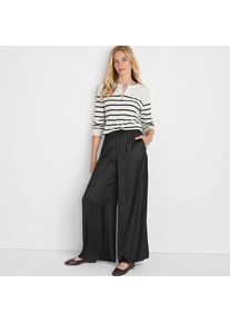LANDS' END Flie&szlig;ende Palazzo-Hose f&uuml;r Damen, Damen, size: regular, Schwarz, Polyester, by Lands' End