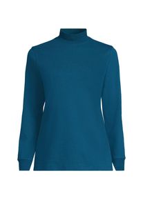 LANDS' END Stehkragen-Shirt in Plusgr&ouml;&szlig;e, Damen, size: plus, Blau, Baumwolle, by Lands' End