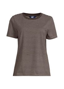 LANDS' END Supima T-Shirt mit Rundhalsausschnitt in Petite-Gr&ouml;&szlig;e f&uuml;r Damen, Damen, size: petite, Braun, Baumwolle, by Lands' End