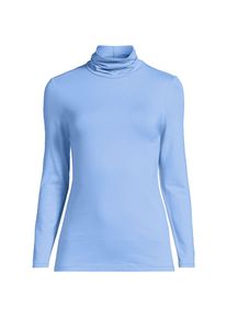 LANDS' END Rollkragenshirt aus Baumwoll/Modalmix in Plus-Gr&ouml;&szlig;e, Damen, size: plus, Blau, Baumwolle/Elasthan/Baumwolle Modal, by Lands' End