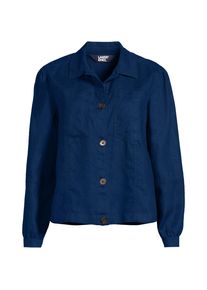 LANDS' END Leinenjacke f&uuml;r Damen, Damen, size: regular, Blau, Leinen, by Lands' End