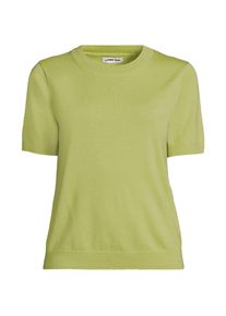 LANDS' END Merinopullover mit kurzen &Auml;rmeln f&uuml;r Damen, Damen, size: regular, Gr&uuml;n, Wolle, by Lands' End