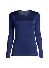 LANDS' END Seidenunterhemd mit Rundhalsausschnitt f&uuml;r Damen in Plus-Gr&ouml;&szlig;e, Damen, size: plus, Blau, Seide, by Lands' End