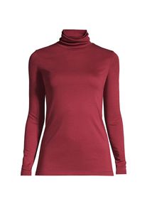 LANDS' END Rollkragenshirt aus Supima f&uuml;r Damen in Plus-Gr&ouml;&szlig;e, Damen, size: plus, Rot, Baumwolle, by Lands' End