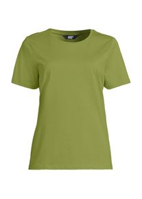 LANDS' END Supima T-Shirt mit Rundhalsausschnitt in Petite-Gr&ouml;&szlig;e f&uuml;r Damen, Damen, size: petite, Gr&uuml;n, Baumwolle, by Lands' End