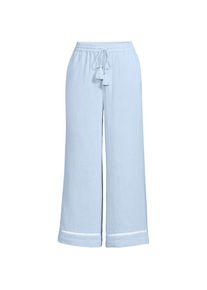LANDS' END 7/8-Schlupfhose aus Musselin f&uuml;r Damen in Petite-Gr&ouml;&szlig;e, Damen, size: petite, Blau, Baumwolle, by Lands' End