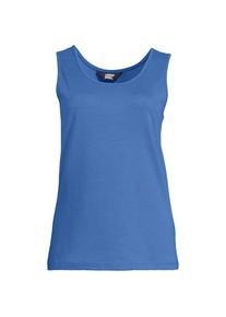 LANDS' END &Auml;rmelloses Top aus Baumwolle f&uuml;r Damen, Damen, size: regular, Blau, Baumwolle, by Lands' End