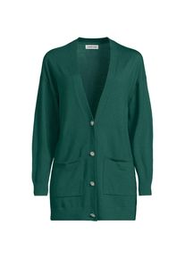 LANDS' END Merino-Cardigan mit Strasskn&ouml;pfen f&uuml;r Damen in Petite-Gr&ouml;&szlig;e, Damen, size: petite, Gr&uuml;n, Wolle, by Lands' End