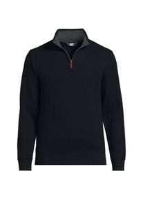 LANDS' END Rei&szlig;verschluss-Pullover aus Bedford-Ripp f&uuml;r Herren, Herren, size: regular, Schwarz, Baumwolle, by Lands' End