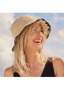 LANDS' END Raffia-Fischerhut f&uuml;r Damen, Damen, size: regular, Elfenbein, Polyester, by Lands' End