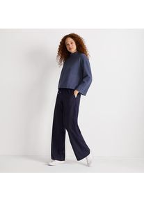 LANDS' END Weite Hose aus geb&uuml;rstetem Flanell mit Streifendetail f&uuml;r Damen, Damen, size: regular, Muster, by Lands' End