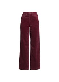 LANDS' END Breitcord-Hose High Waist mit weitem Bein f&uuml;r Damen in Plus-Gr&ouml;&szlig;e, Damen, size: plus, Rot, Elasthan/Baumwoll-Mischung, by Lands' End
