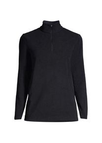 LANDS' END Anyweather Fleece-Pullover mit Rei&szlig;verschluss f&uuml;r Damen in Plus-Gr&ouml;&szlig;e, Damen, size: plus, Schwarz, Polyester, by Lands' End