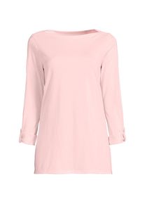 LANDS' END Langes Supima-Shirt mit U-Boot-Ausschnitt f&uuml;r Damen in Petite-Gr&ouml;&szlig;e, Damen, size: petite, Pink, by Lands' End