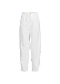 LANDS' END Premium Reinleinen-Barrelhose mit Bundfalten in Plus-Gr&ouml;&szlig;e, Damen, size: plus, Wei&szlig;, Leinen, by Lands' End