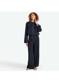 LANDS' END Flie&szlig;ende Satinhose mit weitem Bein f&uuml;r Damen, Damen, size: regular, Lila, Polyester-Mischung, by Lands' End