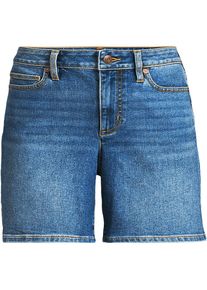 LANDS' END Recover Jeansshorts f&uuml;r Damen in Plus-Gr&ouml;&szlig;e, Damen, size: plus, Blau, Elasthan/Baumwoll-Mischung/Polyester-Mischung, by Lands' End