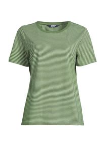 LANDS' END Supima T-Shirt mit Rundhalsausschnitt f&uuml;r Damen, Damen, size: regular, Gr&uuml;n, Baumwolle, by Lands' End