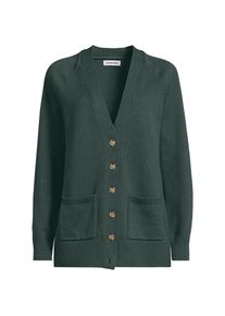 LANDS' END Relaxter V-Cardigan DRIFTER f&uuml;r Damen, Damen, size: regular, Gr&uuml;n, Baumwolle, by Lands' End