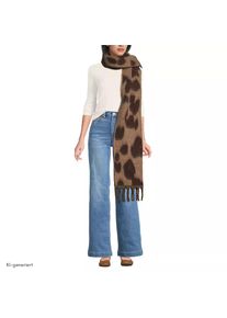 LANDS' END Schal mit Leoprint f&uuml;r Damen, Damen, size: regular, Braun, Polyester, by Lands' End
