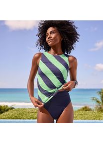 LANDS' END Bikinihose mit hohem Beinausschnitt f&uuml;r Damen, Damen, size: regular, Blau, Elasthan/Nylon-Mischung, by Lands' End
