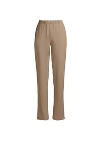 LANDS' END Straight Fit Freizeithose SPORT KNIT f&uuml;r Damen in Plus-Gr&ouml;&szlig;e, Damen, size: plus, Beige, Baumwolle, by Lands' End