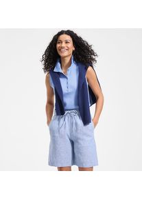 LANDS' END Premium Reinleinen-Schlupfshorts f&uuml;r Damen, Damen, size: regular, Blau, Leinen, by Lands' End