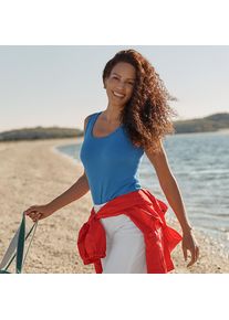 LANDS' END Baumwoll-Top f&uuml;r Damen, Damen, size: regular, Blau, Baumwolle, by Lands' End