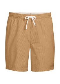 LANDS' END Seersucker-Badeshorts mit Hydroliner f&uuml;r Herren, 18 cm, Herren, size: regular, Braun, Elasthan/Polyester-Mischung, by Lands' End