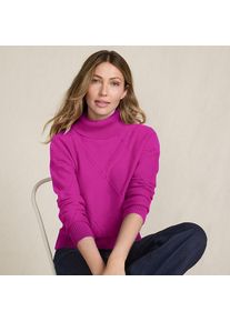 LANDS' END Rollkragenpullover Silk Touch f&uuml;r Damen, Damen, size: regular, Pink, Polyester/Nylon/Viskose, by Lands' End