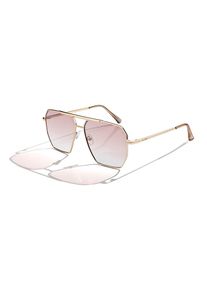 LANDS' END ASTEROID Sonnenbrille im Oversize Piloten-Stil f&uuml;r Damen, Damen, size: regular, Gelb, by Lands' End