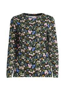 LANDS' END Supima-Shirt, Langarm in Petite-Gr&ouml;&szlig;e, Damen, size: petite, Gr&uuml;n, Baumwolle, by Lands' End
