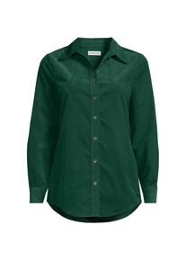LANDS' END Feincord-Hemdbluse f&uuml;r Damen in Plus-Gr&ouml;&szlig;e, Damen, size: plus, Gr&uuml;n, Baumwolle, by Lands' End