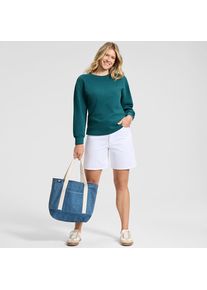 LANDS' END Leichtes Sweatshirt in Petite-Gr&ouml;&szlig;e, Damen, size: petite, Gr&uuml;n, Baumwolle, by Lands' End