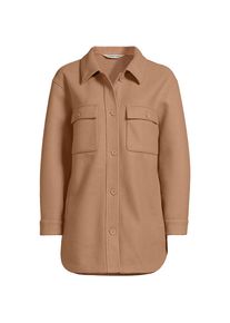 LANDS' END Soft Fleece Hemdjacke, Damen, size: regular, Braun, Polyester, by Lands' End