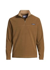 LANDS' END Anyweather Fleece-Pullover mit Rei&szlig;verschluss, Herren, size: regular, Braun, Polyester, by Lands' End