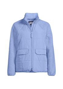 LANDS' END Steppjacke mit Teddy-&Auml;rmeln f&uuml;r Damen in Plus-Gr&ouml;&szlig;e, Damen, size: plus, Blau, Polyester, by Lands' End