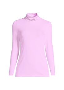 LANDS' END Rollkragenshirt aus Baumwoll/Modalmix, Damen, size: regular, Lila, Baumwolle/Elasthan/Baumwolle Modal, by Lands' End