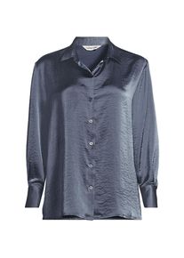 LANDS' END Satinbluse, Damen, size: regular, Blau, Polyester, by Lands' End