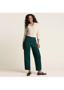 LANDS' END Utility-Barrelhose aus Feincord in Petite-Gr&ouml;&szlig;e, Damen, size: petite, Gr&uuml;n, Elasthan/Baumwoll-Mischung, by Lands' End