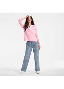LANDS' END Gerade relaxte Jeans mit Elastikbund, Damen, size: regular, Blau, Baumwolle, by Lands' End