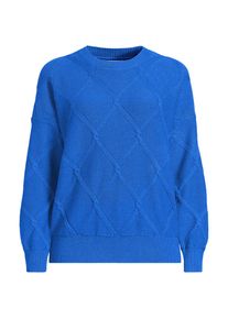 CashTouch Pullover mit Rautenmuster in Plus-Gr&ouml;&szlig;e, Damen, size: plus, Blau, Baumwoll-Mischung/Polyester-Mischung/Nylon-Mischung, by Lands' End