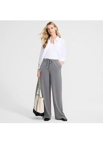 LANDS' END Flanell-Anzughose, Damen, size: regular, Grau, Elasthan/Polyester/Kunstseide, by Lands' End