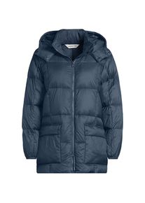 Ultraleichte verstaubare Wanderweight Daunen-Kapuzenjacke in Plus-Gr&ouml;&szlig;e, Damen, size: plus, Blau, Nylon, by Lands' End