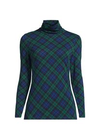 Rollkragenshirt aus Baumwoll/Modalmix in Plus-Gr&ouml;&szlig;e, Damen, size: plus, Blau, Baumwolle/Elasthan/Baumwolle Modal, by Lands' End