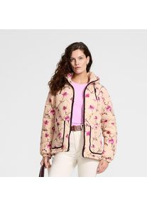 LANDS' END Isolierte FeatherFree Kapuzen-Steppjacke Gemustert, Damen, size: regular, Beige, by Lands' End