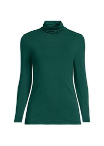 LANDS' END Rollkragenshirt aus Baumwoll/Modalmix in Plus-Gr&ouml;&szlig;e, Damen, size: plus, Gr&uuml;n, Baumwolle/Elasthan/Baumwolle Modal, by Lands' End