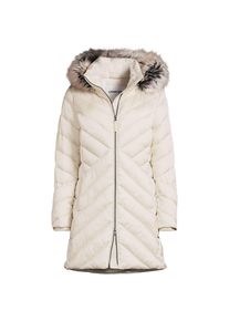 LANDS' END Isolierter FeatherFree&trade; Kapuzenmantel mit Webpelzfutter in Plus-Gr&ouml;&szlig;e, Damen, size: plus, Elfenbein, Polyester/Nylon, by Lands' End