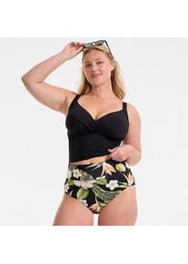 LANDS' END Bikinihose zum Umschlagen, High Waist, f&uuml;r Damen in Plus-Gr&ouml;&szlig;e, Damen, size: plus, Schwarz, Elasthan/Nylon-Mischung, by Lands' End