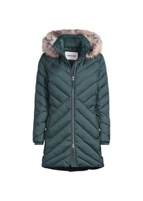 Isolierter FeatherFree&trade; Kapuzenmantel mit Webpelzfutter in Plus-Gr&ouml;&szlig;e, Damen, size: plus, Gr&uuml;n, Polyester/Nylon, by Lands' End